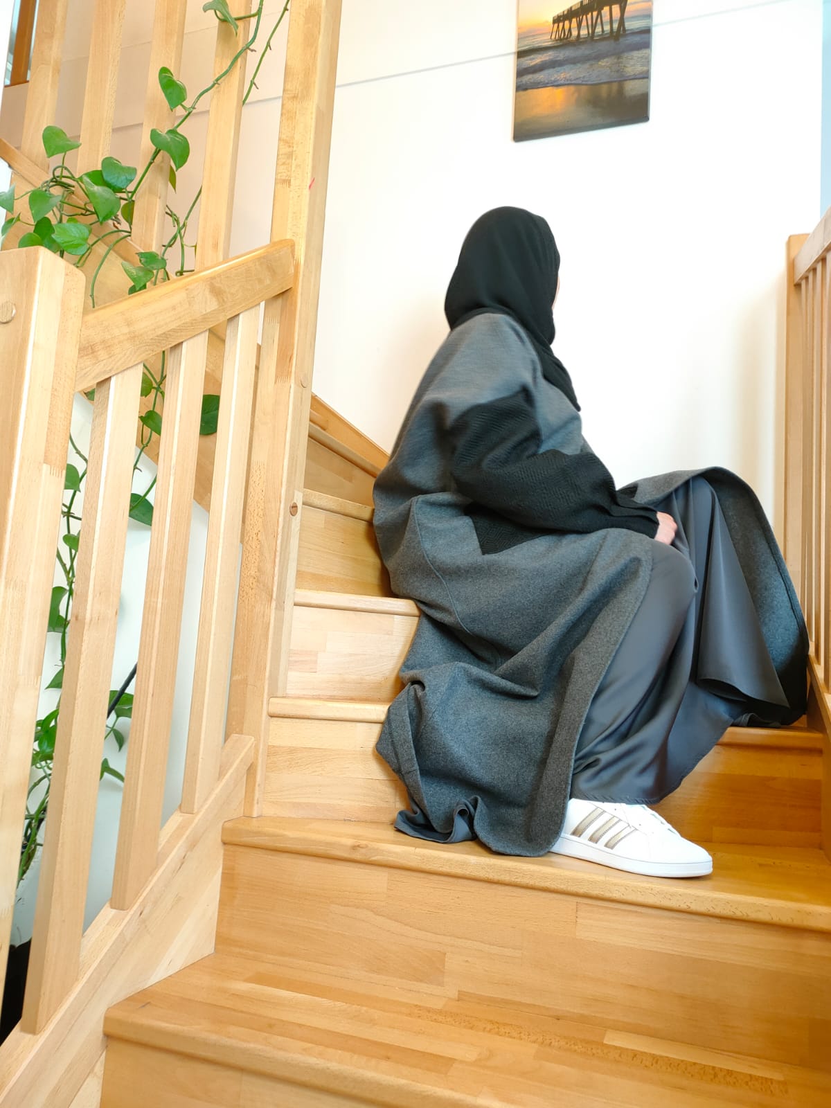 Manteau oversize bicolore – Image 3