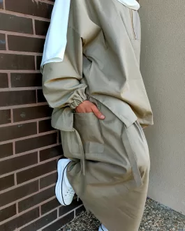 Ensemble cargo femme Beige
